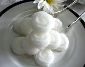 3 Dozen White Rose Sugar Cubes for Little Tea Parties, Garden Party, Showers, Graduation, Embellishments