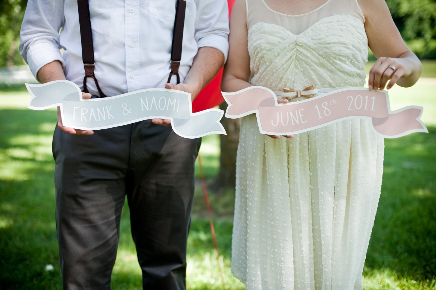 Set of 2 Custom Large Banner No. 2 Photo Prop