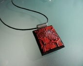 polymer clay pendant wild flower