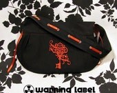 Gothic Skeleton Key Victorian Embroidered Clutch Bag - Red and Black - Warning Label Creations and MT Coffinz EXCLUSIVE
