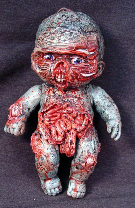 ROT TOT Little Eddy Zombie Baby OOAK Walking Dead