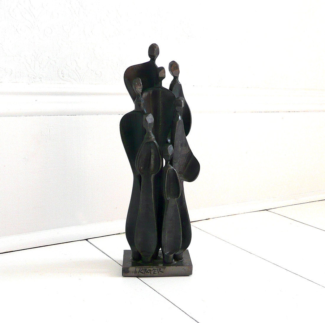 Brutalist Steel Kramer Sculpture - Hand Forged, Family, OOAK, Handmade