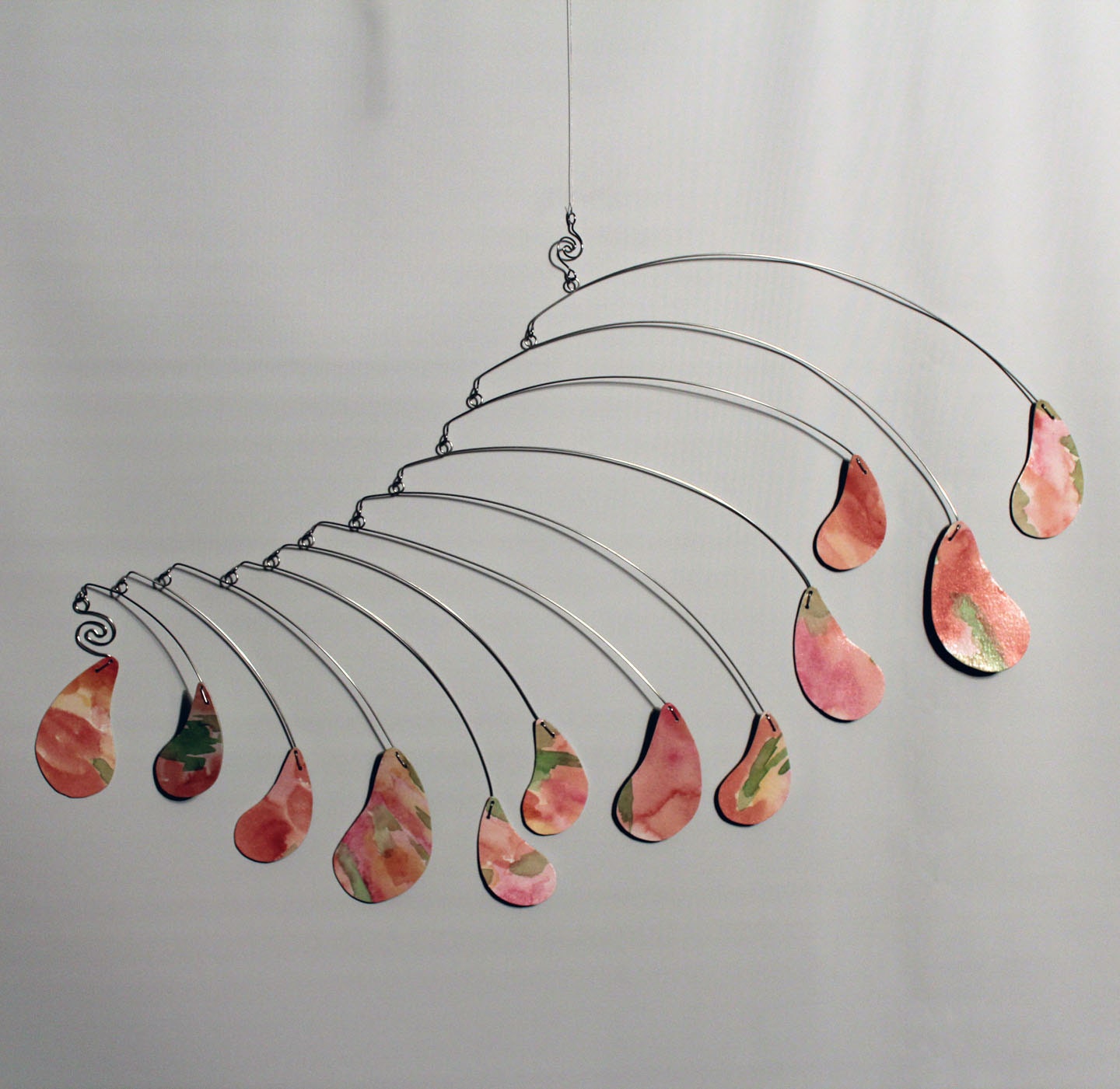 Art Mobiles, Rain Drops, Rose Petals, Mobile Art, Kinetic Sculpture, Wire Mobile, Calder Style
