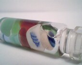 Genuine Beach sea glass gemstone jewelry vial bottle handmade necklace