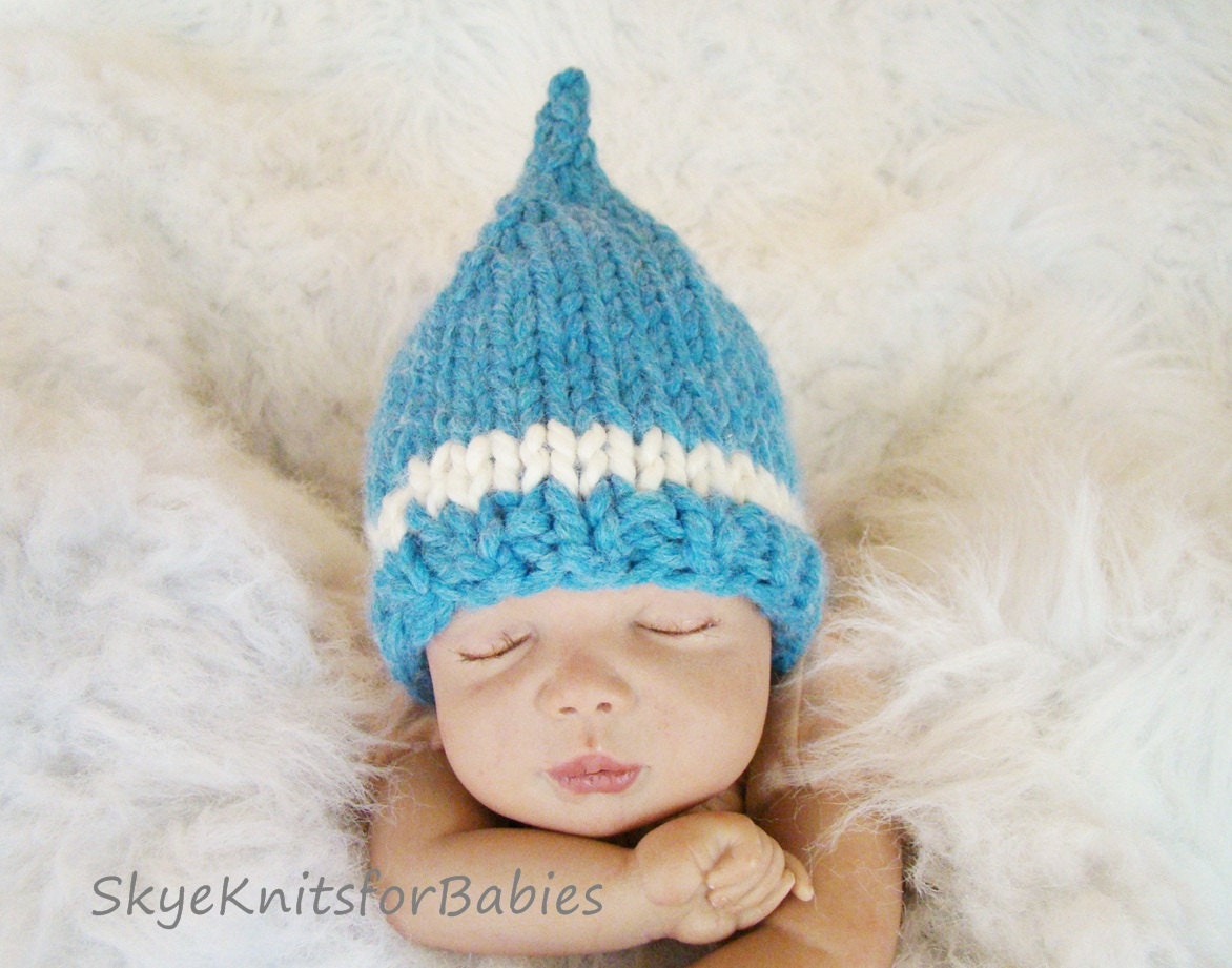 Knitted Pixie Hat Beautiful Photo Prop - You Choose Colors