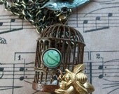 Steampunk Necklace-The Birds & The Bees