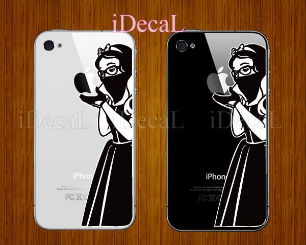 geek snow white- iphone decal iphone sticker apple iphone decal iphone 4 decal iphone 4s decal