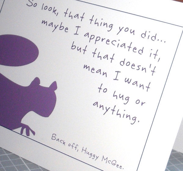 Thank you card  squirrel - huggy mcgee (WG112)