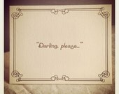 Letterpress printed, silent film-inspired, greeting cards (set of 3)