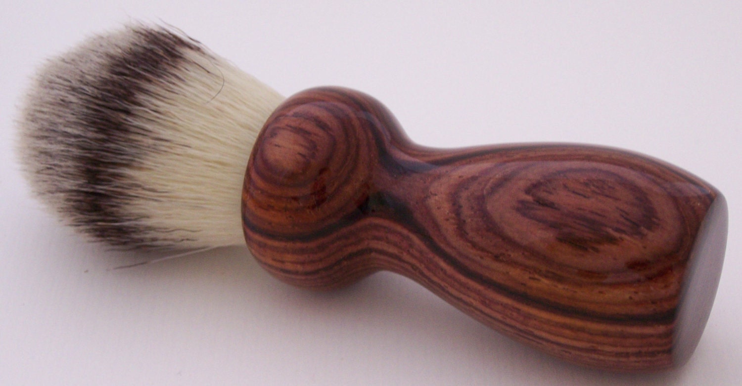 Cocobolo Wood 24mm Synthetic Nylon Shaving Brush (Handmade in USA)