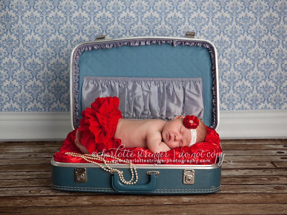 Sassy Little Red Ruffle Butt Ruffle Diaper Cover Ruffle Bloomers 3 Lavish Layers of Ruffles