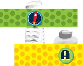 Rocket Ship / Space Birthday Party Water Bottle Wrappers and Juice Box Wrappers