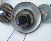 Vintage Mother of Pearl Button Necklace