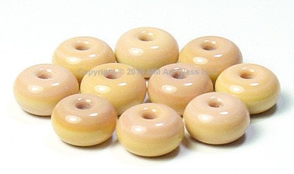 Glass Lampwork Beads Opal Yellow Blush SPACER SHOP