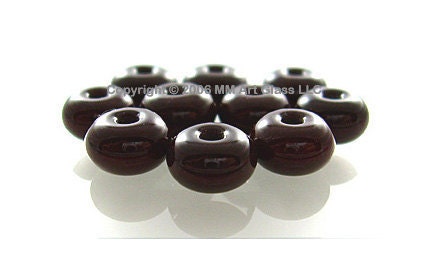 Handmade Lampwork Beads Glass Dark Brown SPACER SHOP