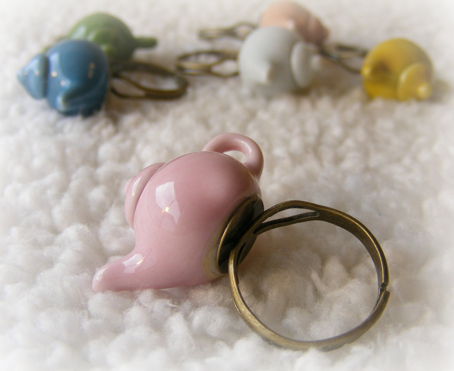 Rings Tea Pot  Collectible Miniatures (Your choice of color)