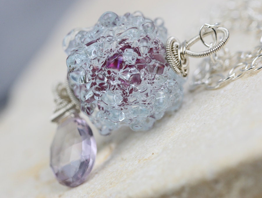 Pink Amethyst Necklace - The Cranberry Ice Snowcone