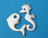 Swim buddies Stud Earrings in sterling silver