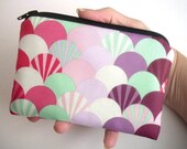 Fans Zipper pouch Little Coin Purse Gadget Case -ECO Friendly Pomegranate Fans (Padded)