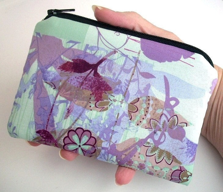 Zipper pouch ECO-FRIENDLY Elegant Paris Hues Little coin purse Gadget Case - (Padded)