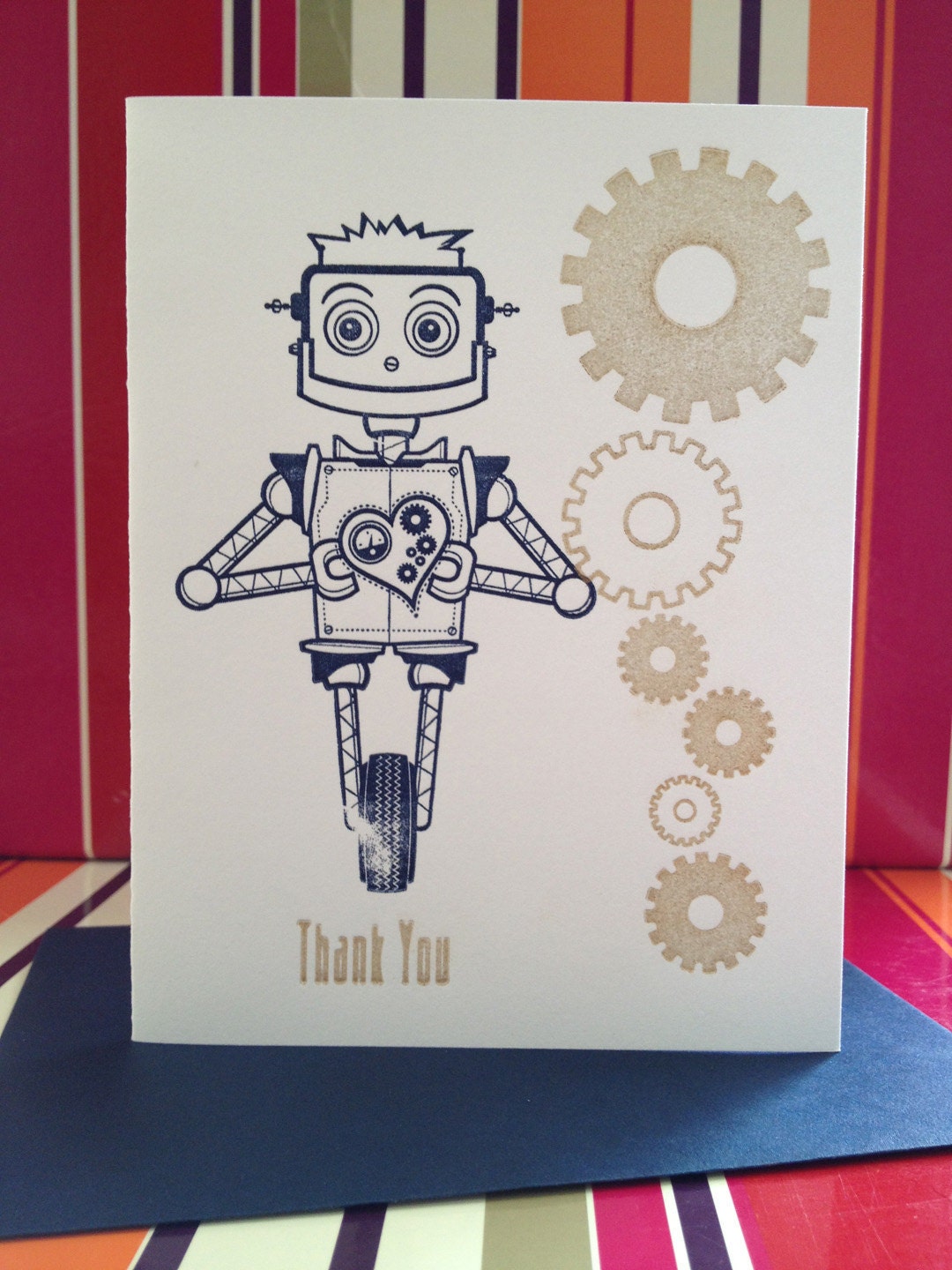 Robot Than You note card