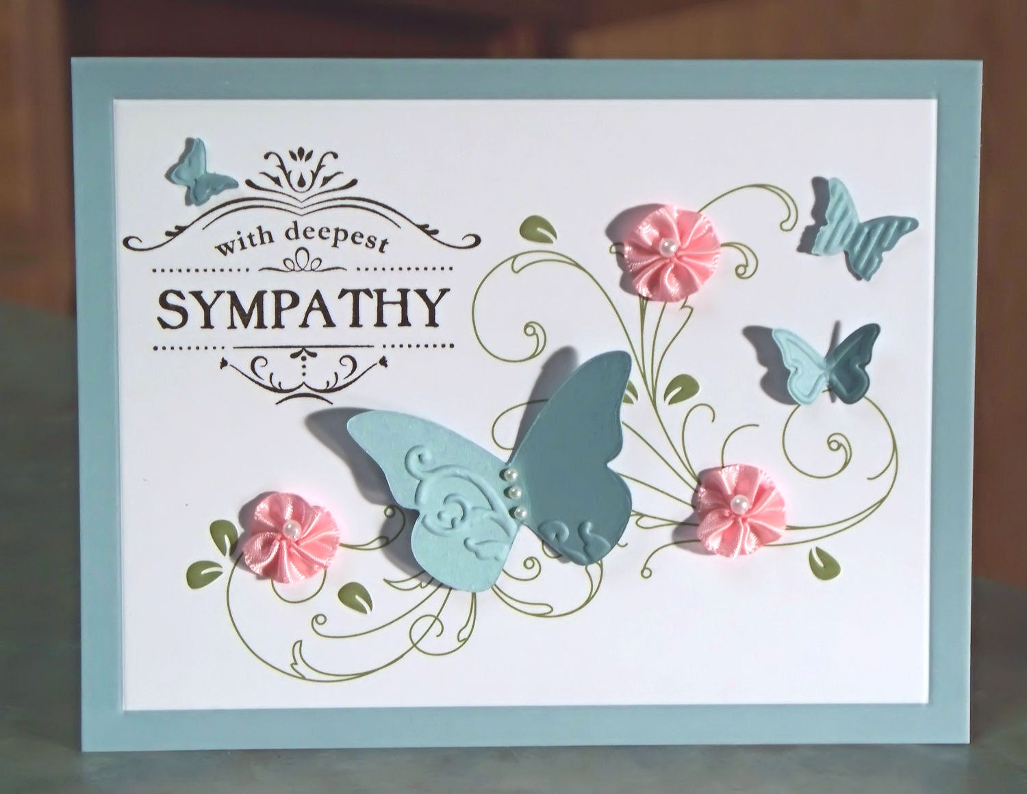 Butterflies Sympathy Card, Stampin Up Thanks for Caring
