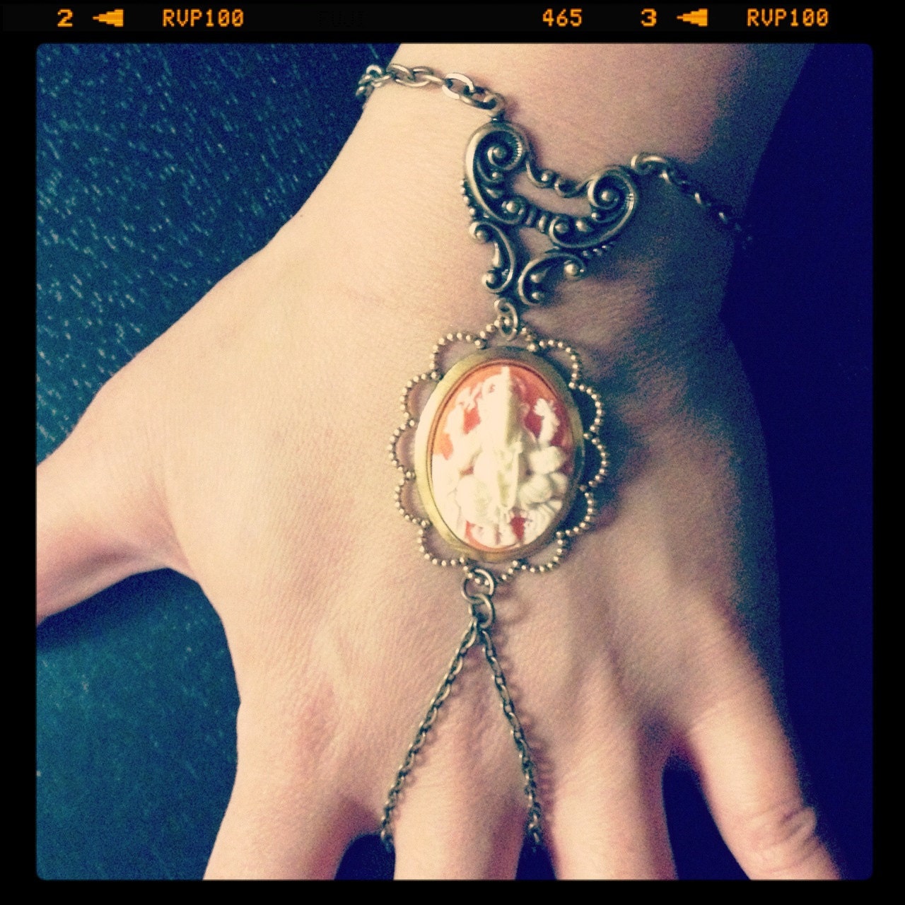 NEW - Ganesha - Slave Ivory Carnelian Hindu God Cameo Bracelet Ring - Made in USA findings