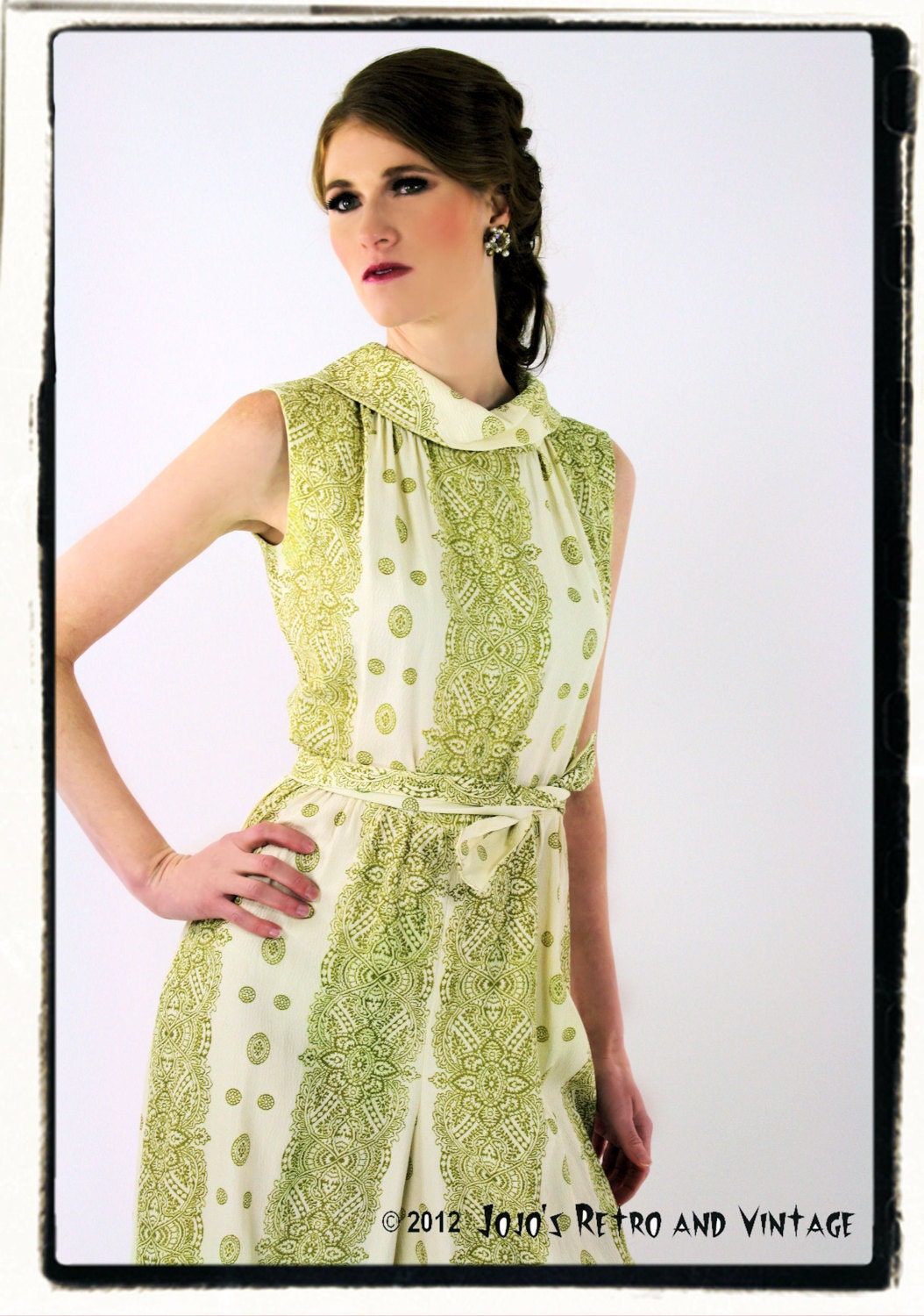 60s vintage palazzo jumpsuit / small to medium