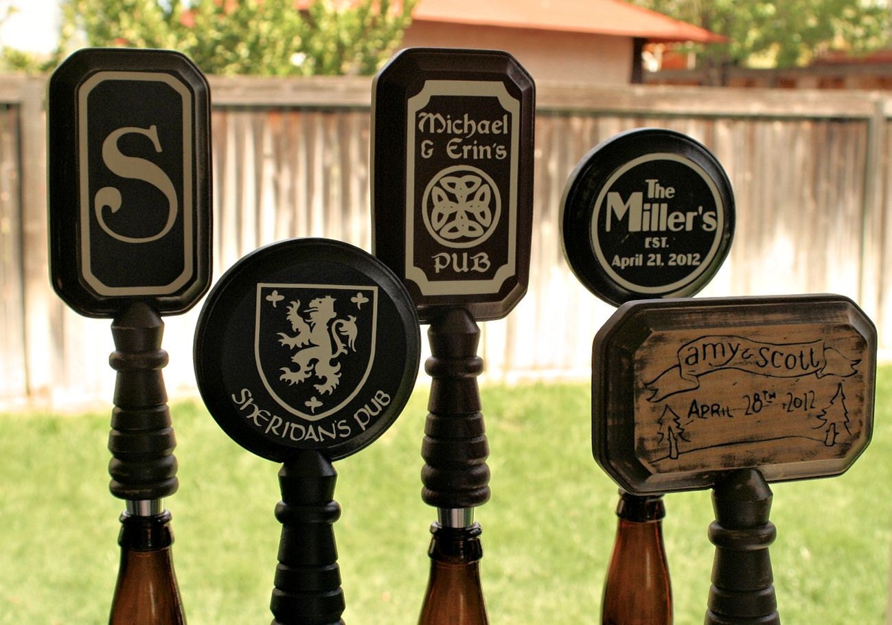 BEER, Custom Beer Tap Handle Fits your standard kegerator beer tap faucet. Birthday gift for him. Craft Beer,Homebrew,Home Brew,Home Brewing - ScissorMill