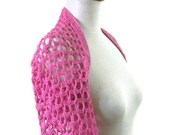 Summer Sale Candy Pink Lace Shrug Handmade  Bolero New Design Spring Fashion Was 68 Now 50READY TO SHIPPING