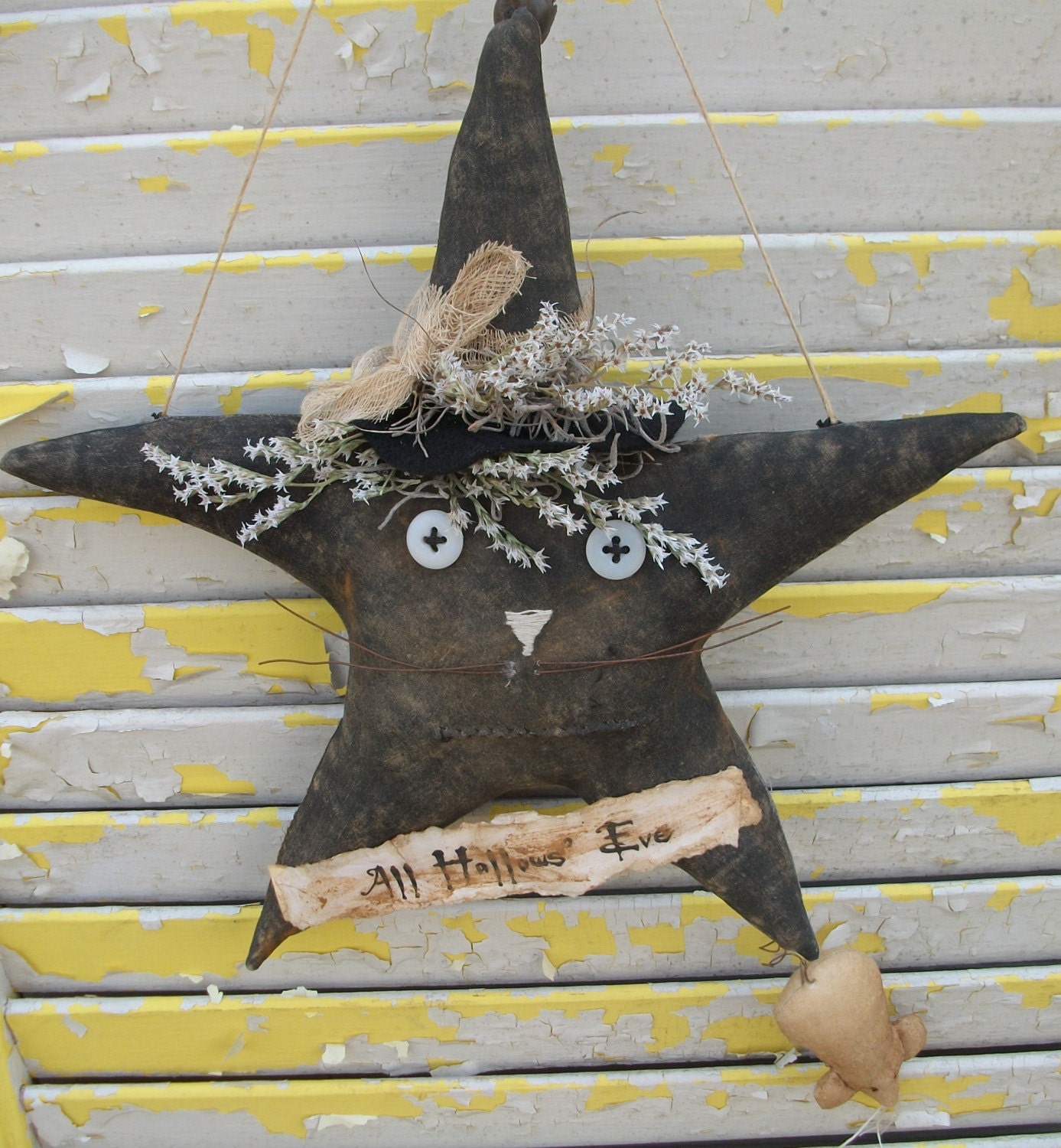 Primitive Cat Witch Star With Mouse
