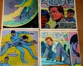 Star Trek Comic Wall Art or Ceramic Tile Coaster Set of 4
