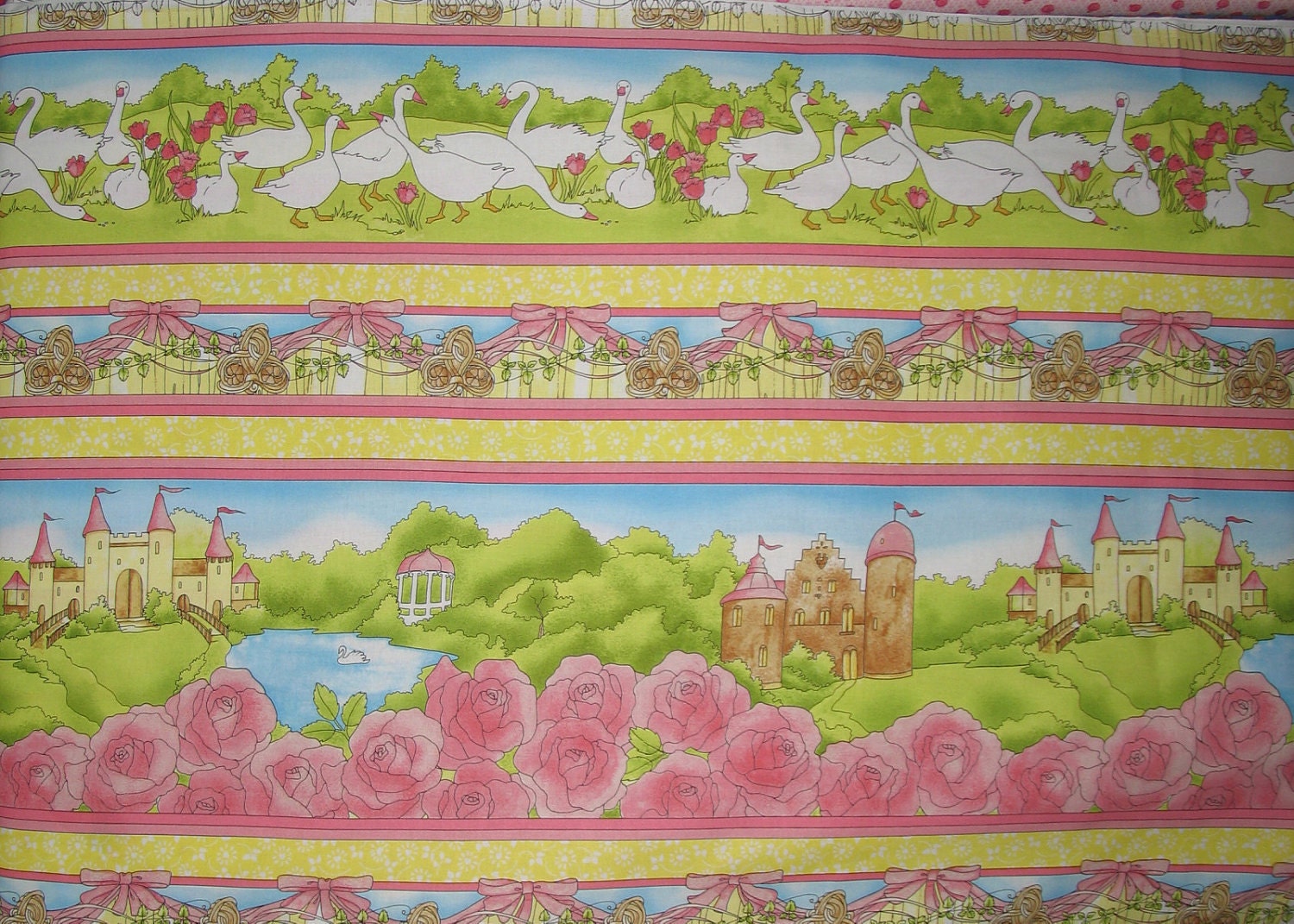 Avlyn Fabrics - Castles, Roses, Bows and Geese