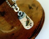 Dove Necklace - Cork Jewelry in Test Tube by Uncorked - Mini Pastel