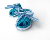 Baby boy Crochet Sandals,Baby Slippers 3 to 6 months, blue, baby boy, summer clothing, baby boy shoes - Sissta