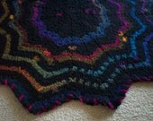 12 Point Star Baby Afghan with Ruffled Border