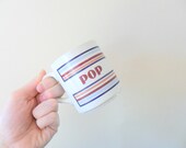 father's day chic mt clemens pottery pop mug - stripes - retro kitchen - dad