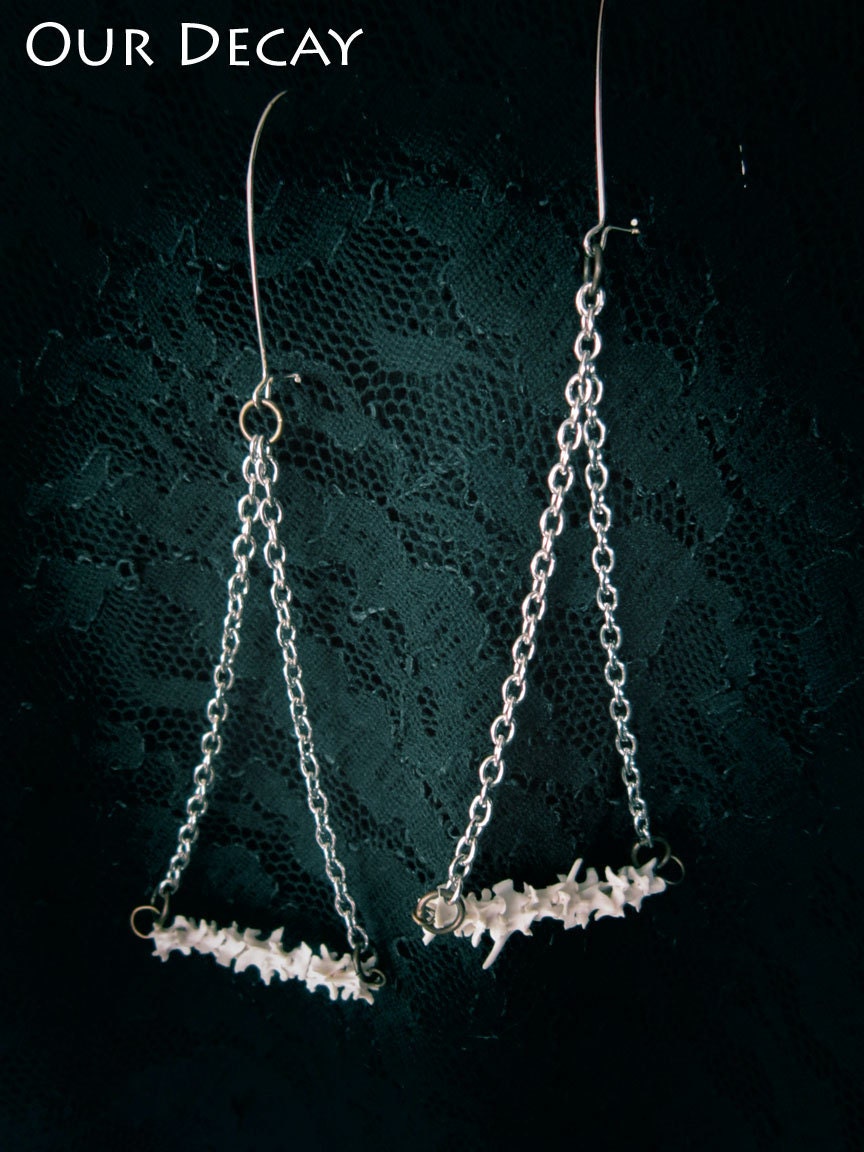 Mystic Triangle - snake vertebra, bone jewelry