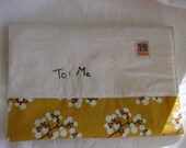 To: Me (Quilted and Hand embroidered Envelope Clutch)