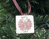 Personalized Butterfly Ornament including Gift Box