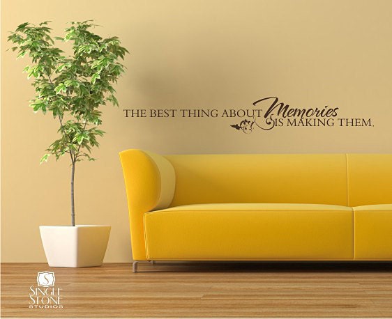 Memories Wall Quote Decal - Vinyl Word Art