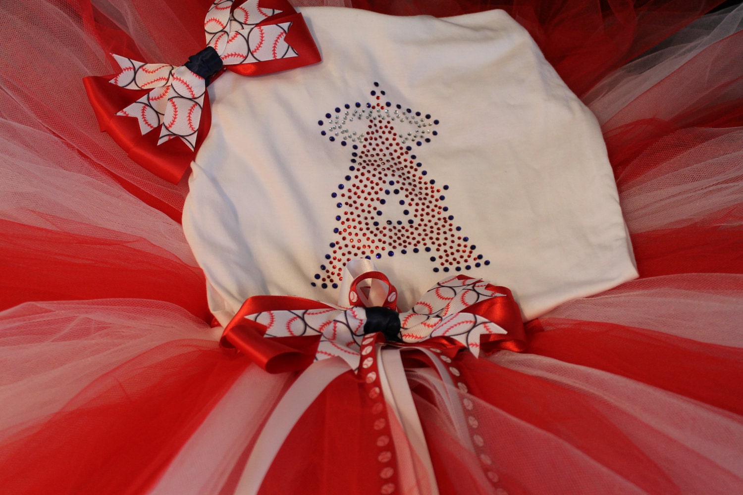Angels Baseball Bling Tutu Set--Perfect for you Lil Cheerleader