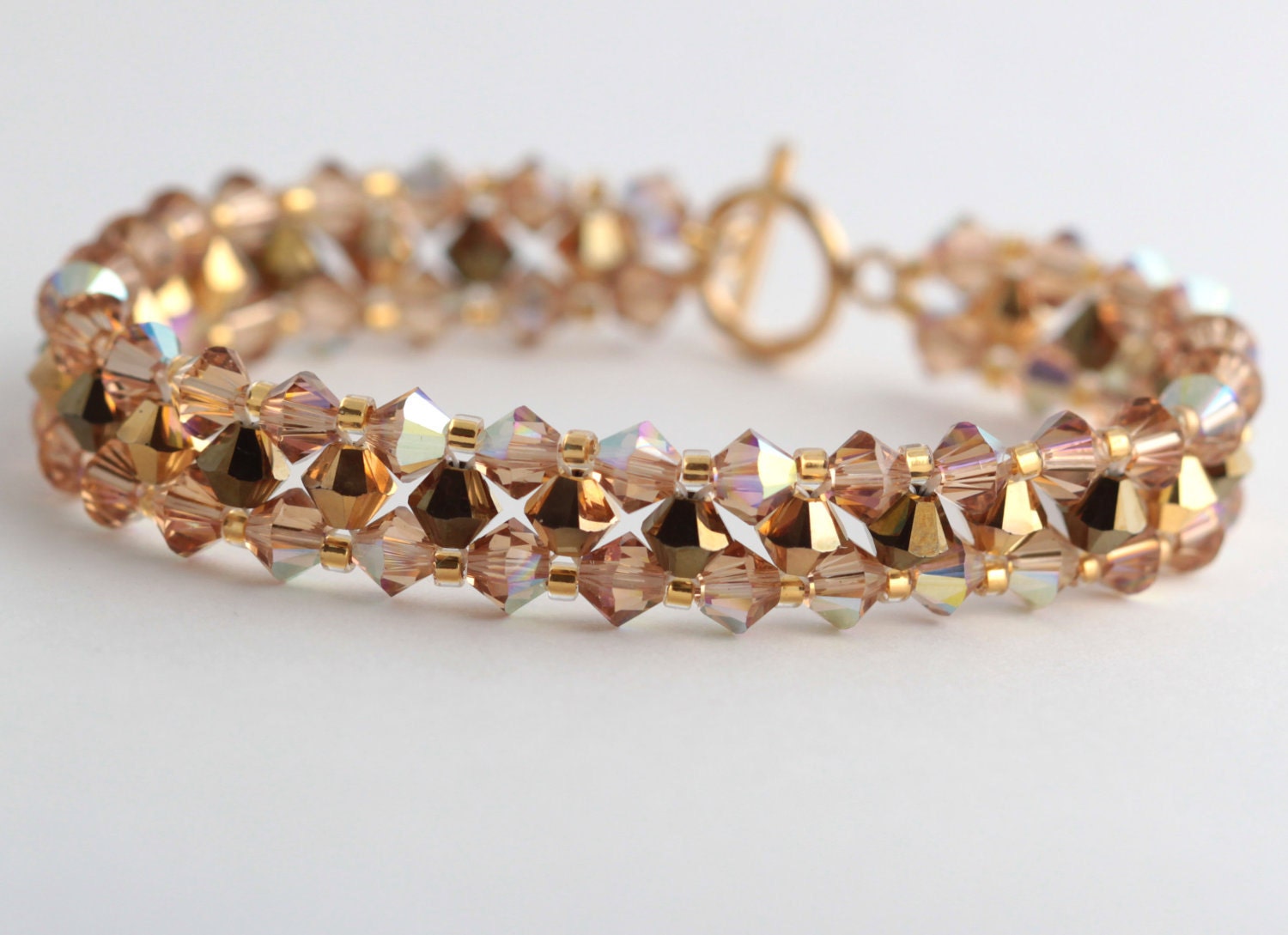 Crystal Bridal Bracelet - Gold