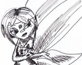 Sassy Fairy 8x10 Caduxdle sketch print