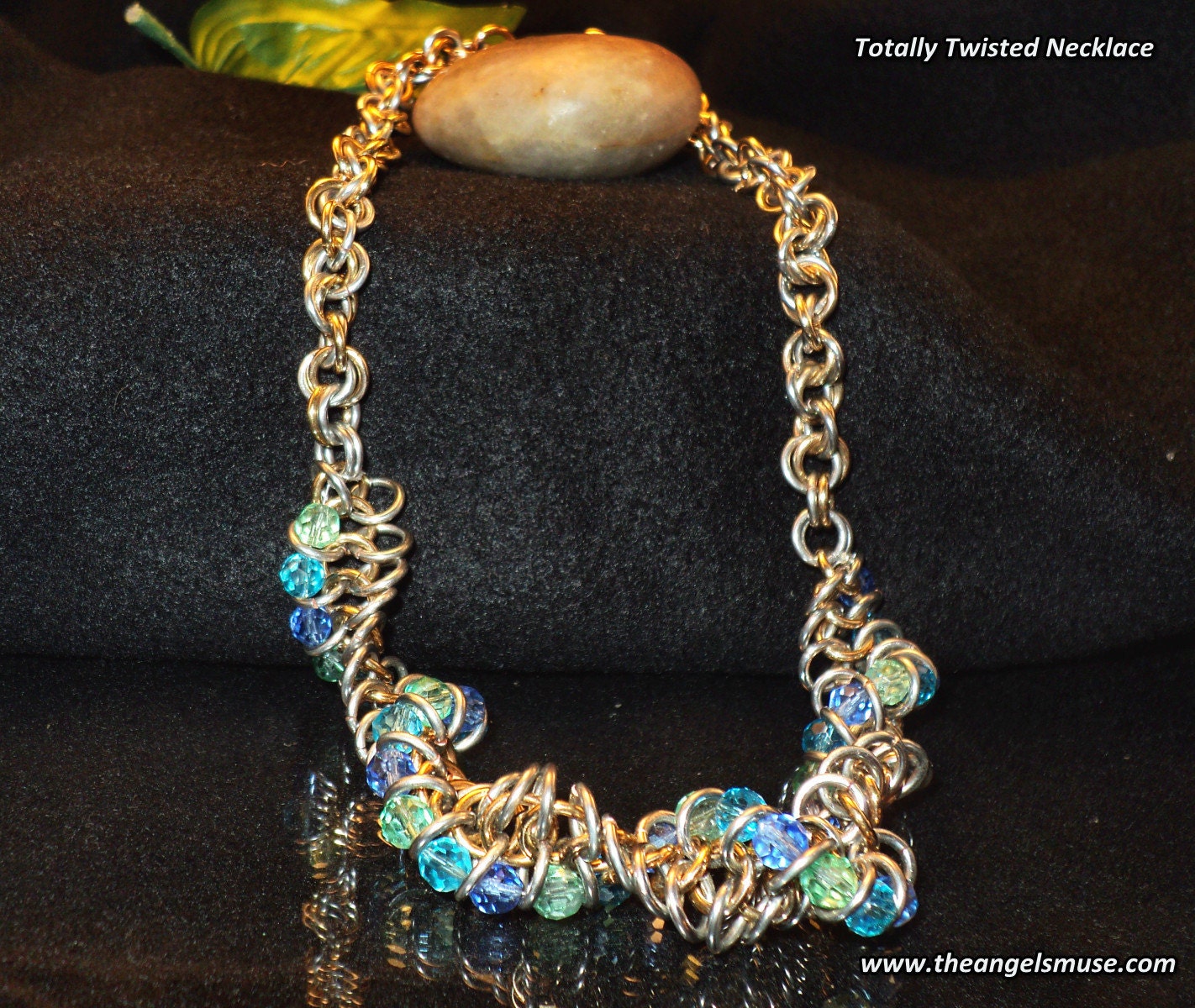 Totally Twisted Crystal Bead Necklace