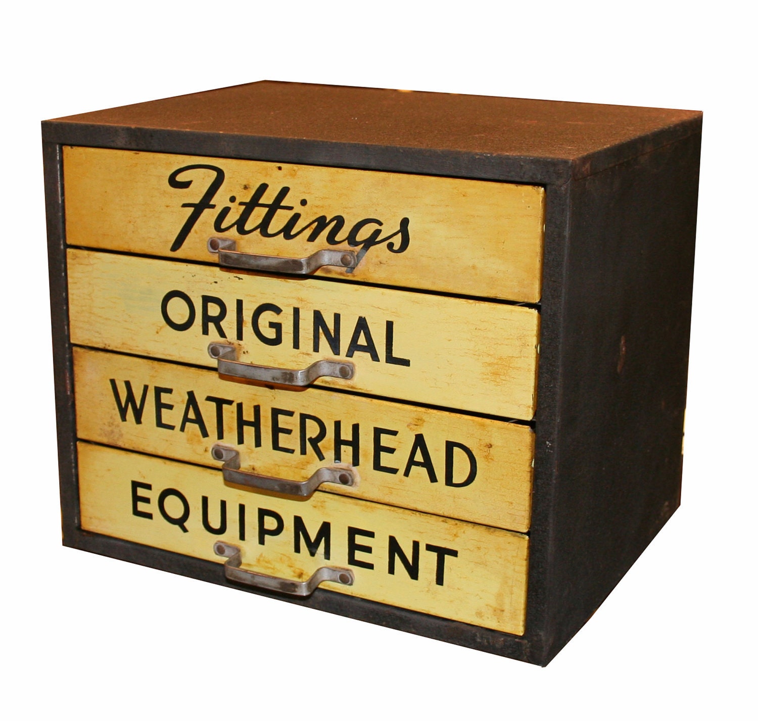 Vintage Industrial Metal Parts Cabinet -- Fittings Original Weatherhead Equitpment