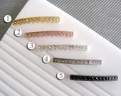 50pcs,Quantity price, High quality curved side ways Crystal Rhinestones Bracelet Connector beads in 10colors
