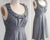 RESERVED for STACY Charcoal gray bridesmaid dress 10/11