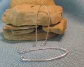 Ear Wires Handmade Fine Silver Long Wishbone Earwires 2 Pair Custom Supplies Jewelry Findings JJDLJewelryArt JJDL