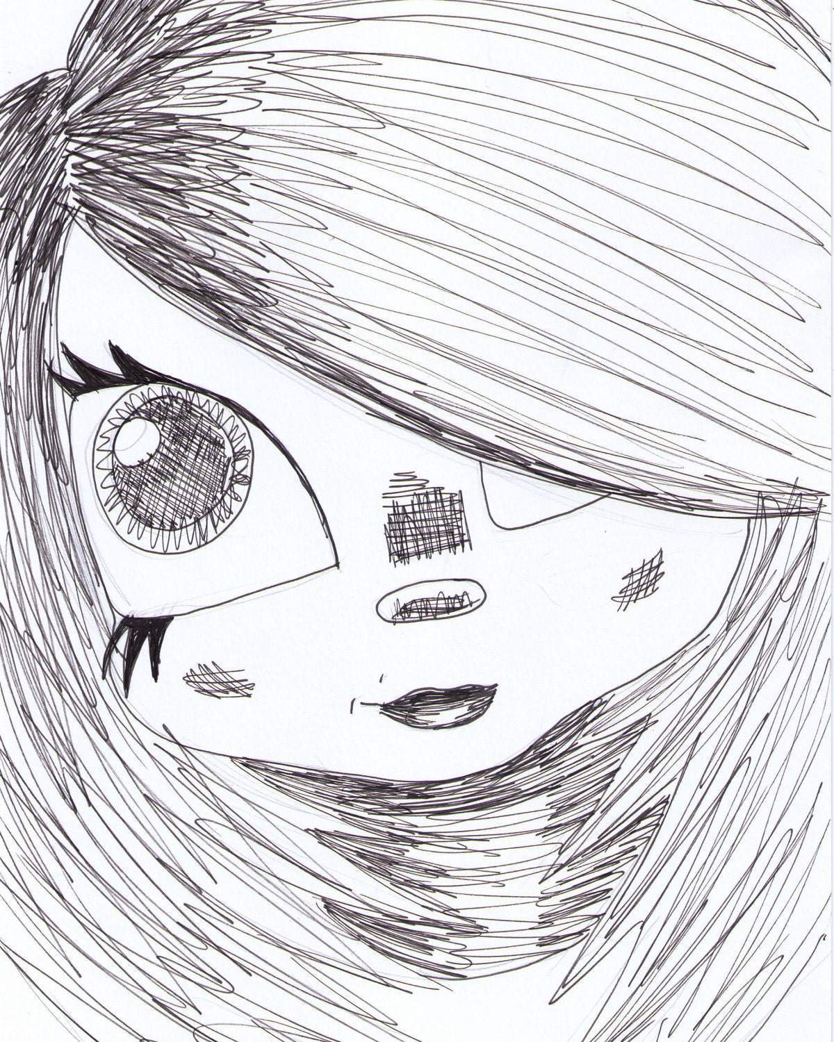 Cutie Pie 8x10 skecth print